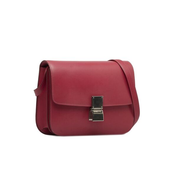 Pre Loved Celine Medium Calfskin Classic Box Women Pink Crossbody Bags - Picture 2 of 8